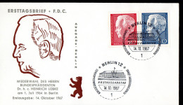 Berlin 1967: Mi.-Nr. 314 - 315 FDC: Lübke     (K001) - 1948-1970