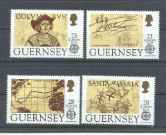 GUERNSEY   YVERT    560/63    MNH  ** - Christoph Kolumbus