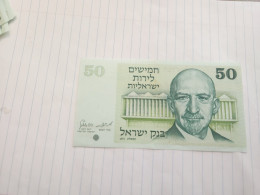 Israel-50 LIROT-CHAIM WEIZMANN-(1973)-(BLACK-NUMBER)-(371)-(2062900602)-U.N.C-bank Note - Israël