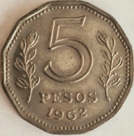 Argentina - 5 Pesos 1962, KM# 59 (#2746) - Argentine