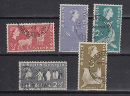 South Georgia 1963 Queen Elizabeth Pictorials 5v Used (TF178) - South Georgia