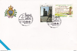 San Marino. 12e Fiera Piacentina Spec Canc 12-02-1999 - Lettres & Documents