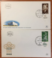 1968 Israel - Internationl Games For The Disable, Moshe Sharett The 27th Zionist Congress Jerusalem - 132 - Storia Postale