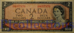 CANADA 2 DOLLARS 1954 PICK 76b VF - Canada