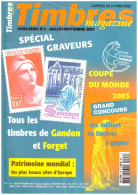 Timbres Magazine N° 3   Hors Série Juillet-Septembre 2003 Magazine Philatélie Revue Timbres - Francés (desde 1941)