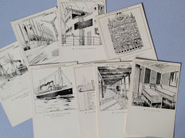 Lot De 10 Cartes La Navigation Maritime , E Mazo Paris - Collections & Lots