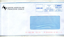 Lettre Machine Monaco Entete Hopital Grasse - Storia Postale