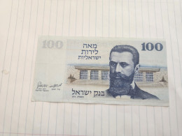 Israel-100 LIROT-BENJAMIN ZE'EV HERZL-(1973)-(BLACK-NUMBER)-(374)-(5497328790)-used Good-bank Note - Israele