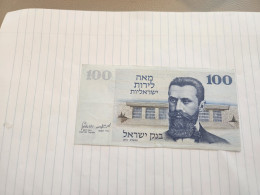 Israel-100 LIROT-BENJAMIN ZE'EV HERZL-(1973)-(BLACK-NUMBER)-(375)-(5661323091)-used Good-bank Note - Israele