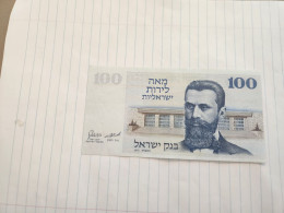 Israel-100 LIROT-BENJAMIN ZE'EV HERZL-(1973)-(BLACK-NUMBER)-(376)-(6466497525)-used Good-bank Note - Israël