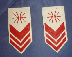 SOTTOCAPO RADARISTA - MARINA  MILITARE ITALIANA - COPPIA DI GRADI Da Manica Per Uniforme Estiva - Anni 70/80 (209) - Marinera