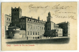 EMILIA ROMAGNA MODENA CARPI CASTELLO DEI PIO ORA COMUNALE Formato Piccolo Viaggiata 1907 Condizioni Buone - Carpi