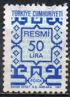 TURQUIE N° Serv 180 O Y&T 1987 Tapisserie - Timbres De Service