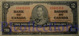 CANADA 2 DOLLARS 1937 PICK 59c F/VF - Kanada