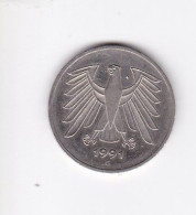 4 Pièces  5  Mark 1975 G  -  1977 F  -   1982   D  -   1991 G     Bundes  Répuplik  Deutschland - 5 Mark