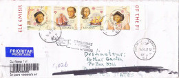 CHRISTOPHER COLUMBUS, DISCOVERY OF AMERICA, PLANE, STAMPS ON REGISTERED COVER, 2021, ROMANIA - Brieven En Documenten