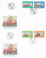 FAMOUS PEOPLE, CHRISTOPHER COLUMBUS, DISCOVERY OF AMERICA, SHIPS, COVER FDC, 2X, 1992, ROMANIA - Christoph Kolumbus