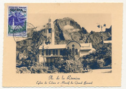 REUNION - Carte Maximum - 50F Eglise De Cialos - Premier Jour - Cialos (Réunion) 16/1/1960 - Briefe U. Dokumente