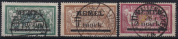 MEMEL 1920 - Canceled - Mi 25, 26, 28 - Klaipeda 1923