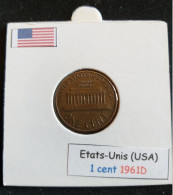 Etats-Unis 1 Cent 1961D - 1959-…: Lincoln, Memorial Reverse