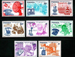 Rwanda 1976 Bell Invented The Telephone For 100 Years, The Development History Of The Telephone，8v  MNH - Neufs