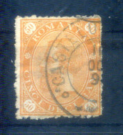 1890/91 ROMANIA N.89 50b Giallo Arancione USATO - Gebruikt