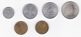 11 Pièces   De Monnaie   DDR Différentes Années - Autres & Non Classés