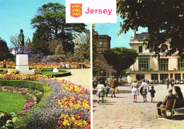 JERSEY, ST. HELIER, MULTIPLE VIEWS, PARK, STATUE, ARCHITECTURE, EMBLEM, UNITED KINGDOM - St. Helier