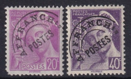 FRANCE 1938-40 - MLH - YT 78, 81 - Préoblitérés - 1893-1947