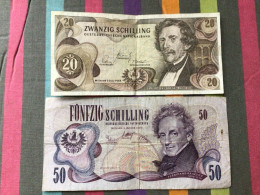 AUTRICHE Lot De 2 Billets - Oesterreich