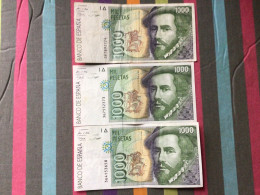 ESPAGNE Lot De 3 Billets - [ 4] 1975-… : Juan Carlos I