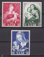 SAAR, 1954, Hinged Stamp(s) , Madonna's, Michel Nr(s). 351-353, Scannr. 2317 - Oblitérés