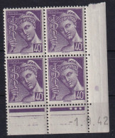 FRANCE 1942  - Coin Daté - MNH - YT 548 - 1940-1949