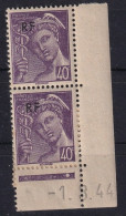 FRANCE 1944  - Coin Daté - MNH - YT 548 - 1940-1949