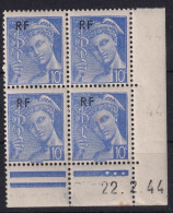 FRANCE 1944  - Coin Daté - MNH - YT 657 - 1940-1949