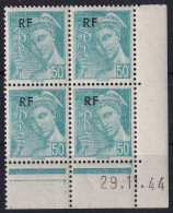 FRANCE 1944  - Coin Daté - MNH - YT 660 - 1940-1949