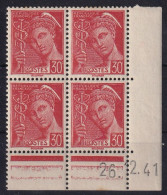 FRANCE 1941  - Coin Daté - MNH - YT 412 - 1940-1949