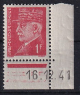 FRANCE 1941  - Coin Daté - MNH - YT 514 - 1940-1949