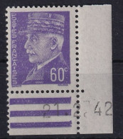 FRANCE 1942  - Coin Daté - MNH - YT 509 - 1940-1949