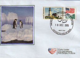 Amundsen-Scott South Pole (Geographic South Pole), Lettre 2015 Adressée En Californie - Sonstige & Ohne Zuordnung