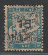 PORT SAID - TAXE - N°2 Obl (1921) 15m Sur 5c Bleu - Gebraucht