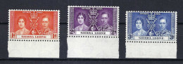 SIERRA LEONE Ca. 1937: Lot De Neufs** - Sierra Leone (...-1960)