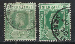 SIERRA LEONE Ca. 1912-28: Lot D'obl., 2 Nuances - Sierra Leone (...-1960)