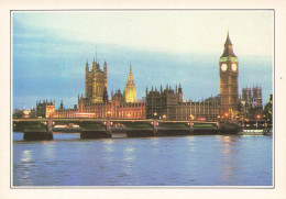 ROYAUME UNI - Londres - Le Parlement Et Big Ben Derrière Le Pont De Westminster - Colorisé - Carte Postale - Houses Of Parliament