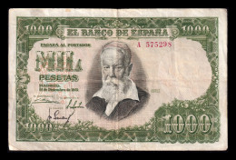 España Spain 1000 Pesetas Joaquín Sorolla 1951 Pick 143 Serie A Bc/Mbc F/Vf - 1000 Pesetas