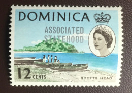 Dominica 1968 Associated Statehood 12c Watermark Upright MH - Dominica (...-1978)