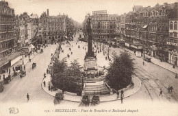 BELGIQUE - Bruxelles - Place De Brouckère Et Boulevard Anspach - Carte Postale Ancienne - Plazas