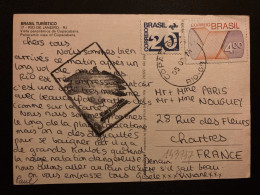 CP Pour La FRANCE TP 4,00 + 20c OBL.05 02 76 COPACABANA + CACHET OISEAU - Briefe U. Dokumente