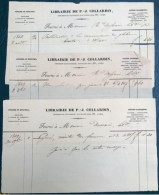 3 Documents 1842 Librairie Collardin Imprimeur De L'université Liège - 1800 – 1899