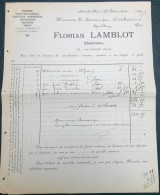 1901 Document Facture Florian Lambot Chemisier Mode à Bruxelles - 1800 – 1899